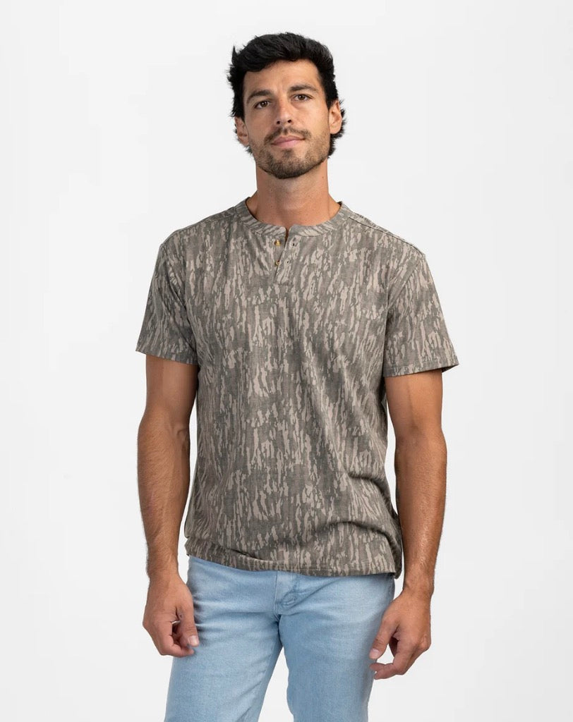 Max Comfort Henley SS - Tree Bark Camo