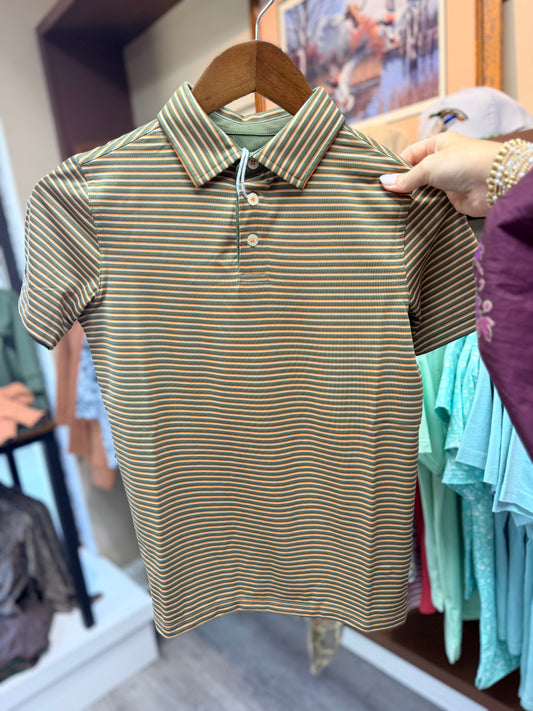 Boys Crestline Striped Polo