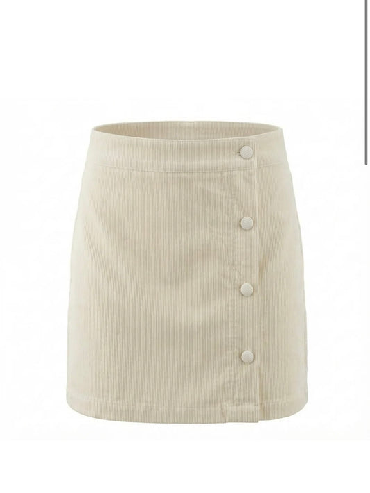 Reese Skirt Winter White Corduroy