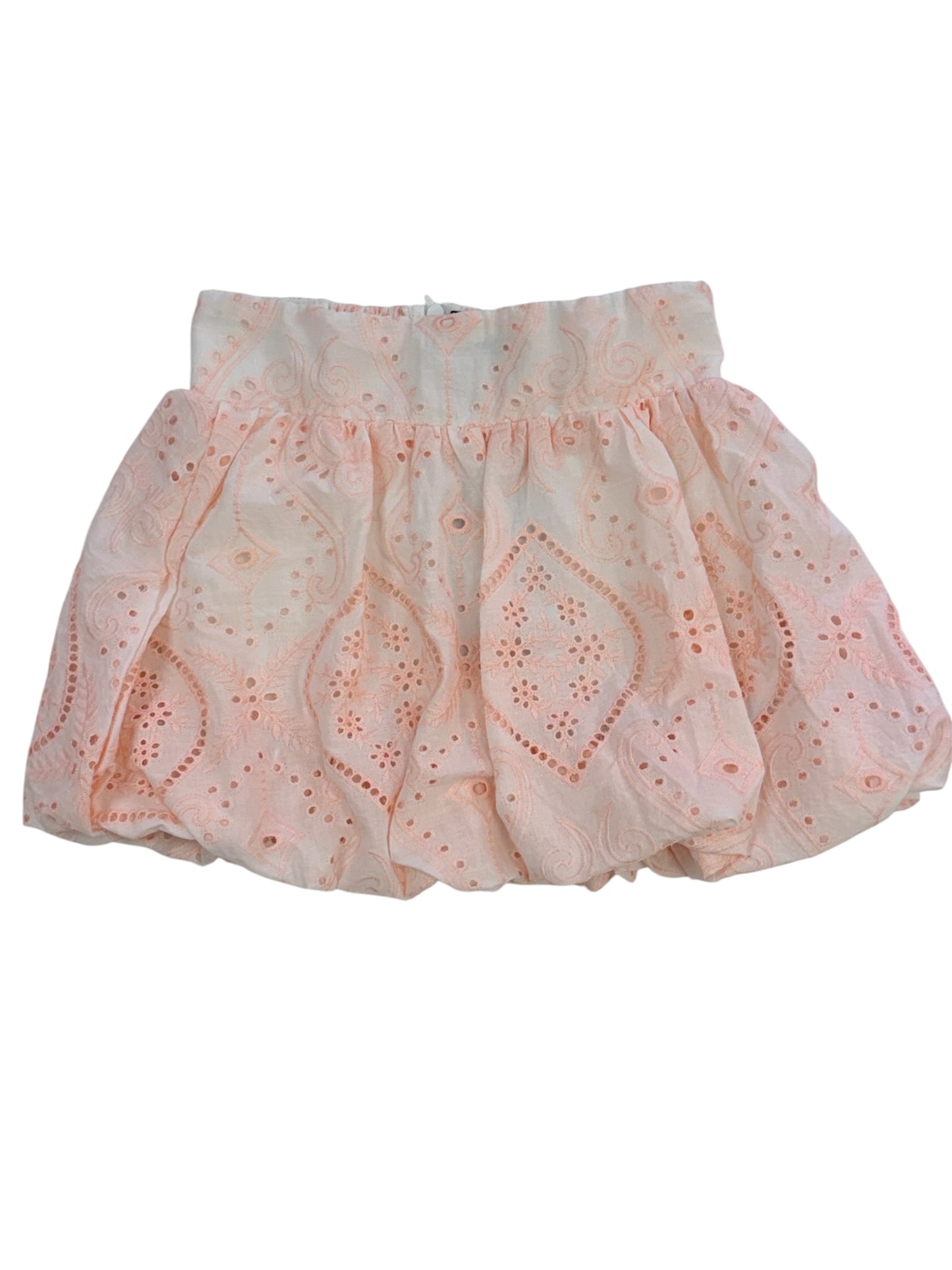 Pink Eyelet Bubble Skirt