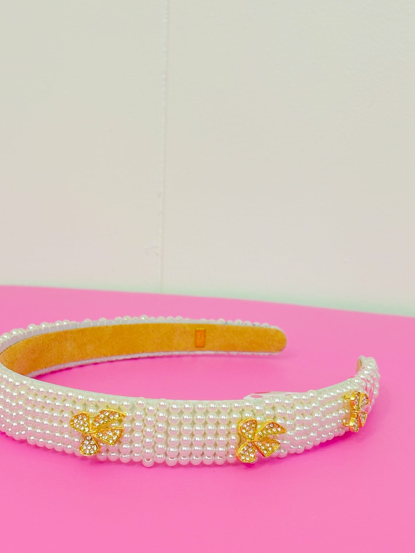 Full Pearl Headband with Bows