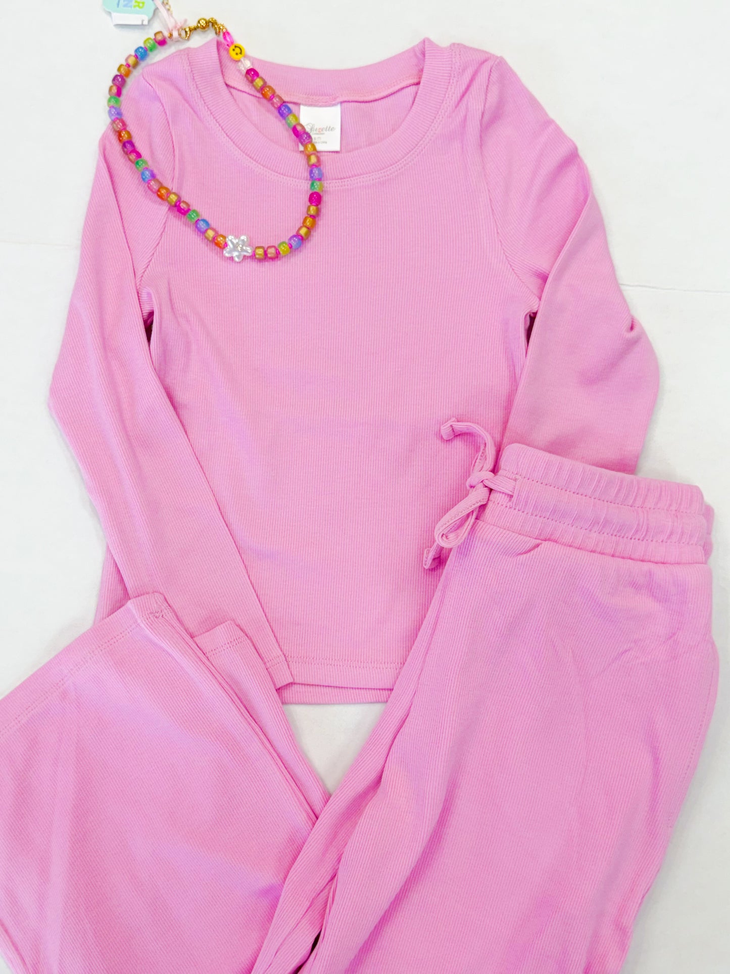 Ribbed Cotton Set Chalk Pink