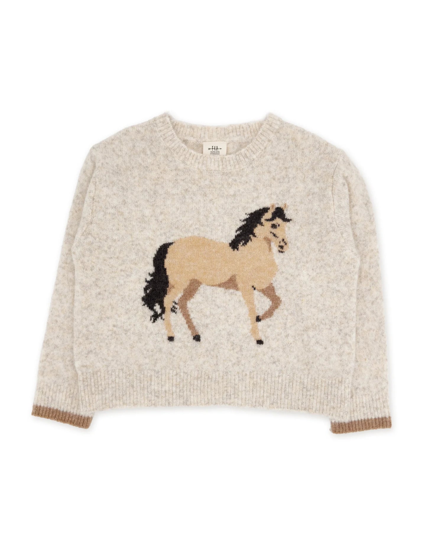 Camille Horse Sweater, Oatmeal