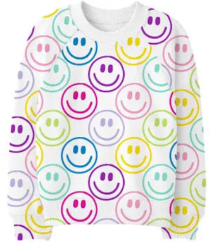 Bright Smiley Face Oversized Sweatshirt