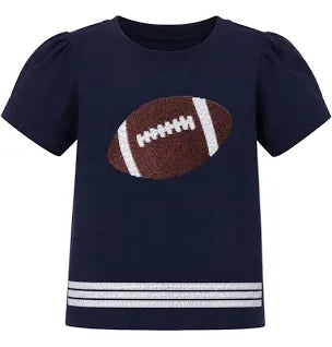 Sequin Football Navy Tee