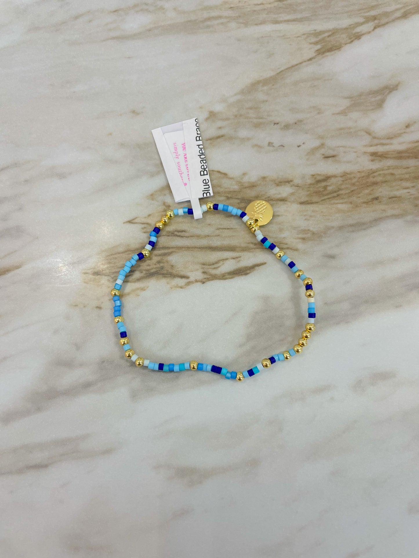 Blue Beaded Bracelet