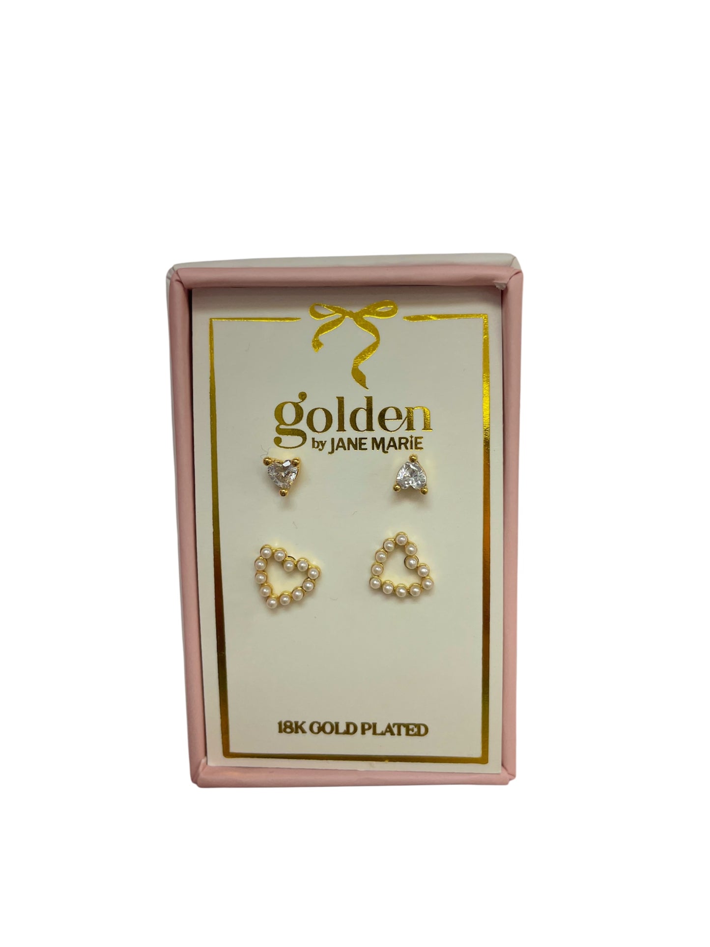 18K Gold Box Earrings