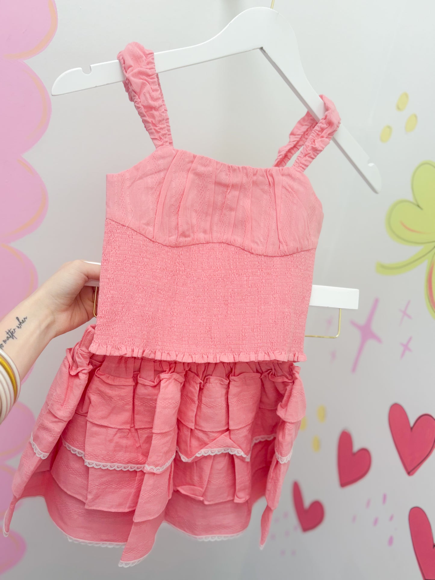 Pink Coral Smocked Top