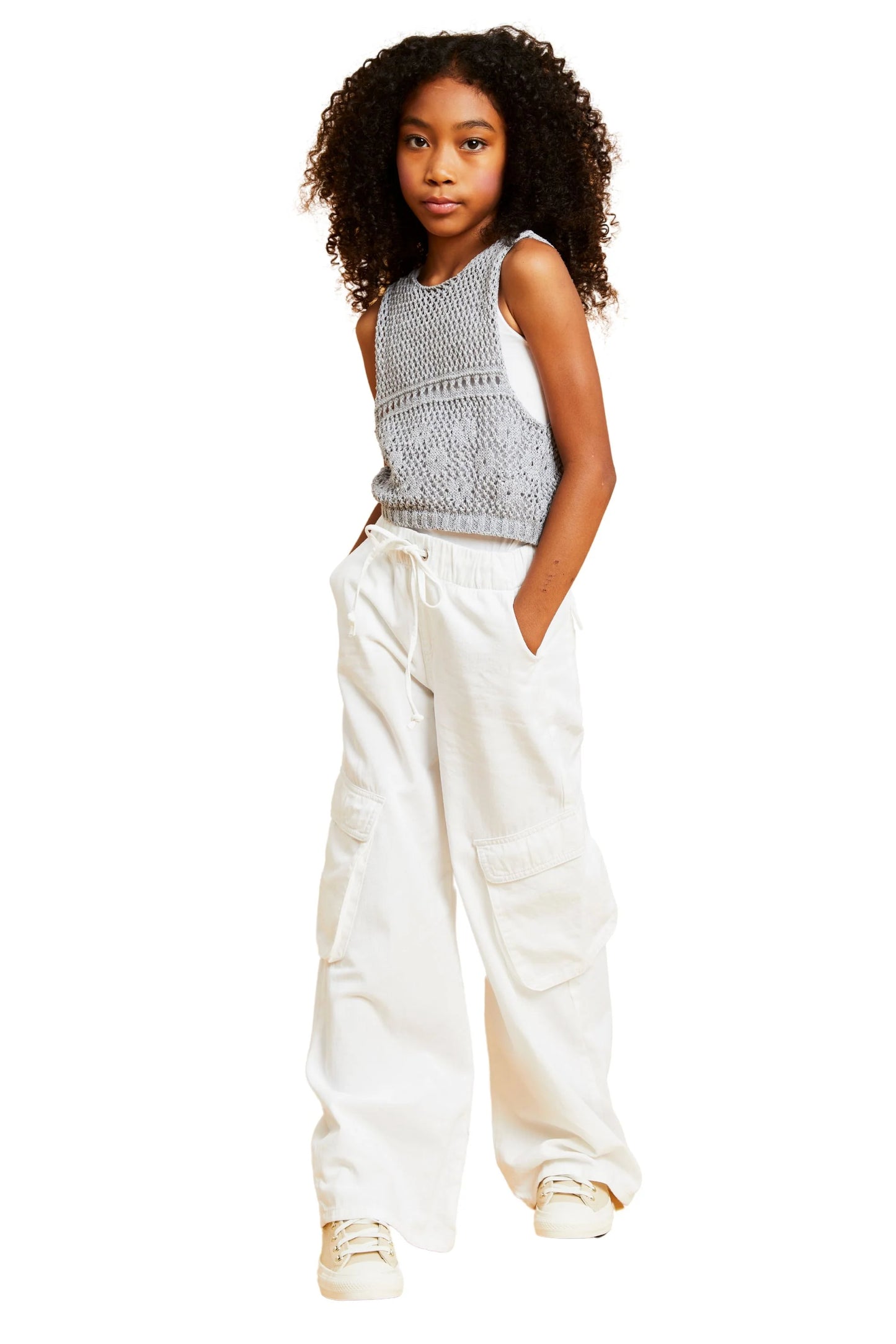 CARGO POCKET PULL ON WIDE WITH DRAWSTRING