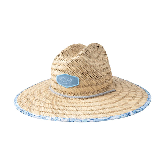 ADULT Straw Hat - Oyster Print