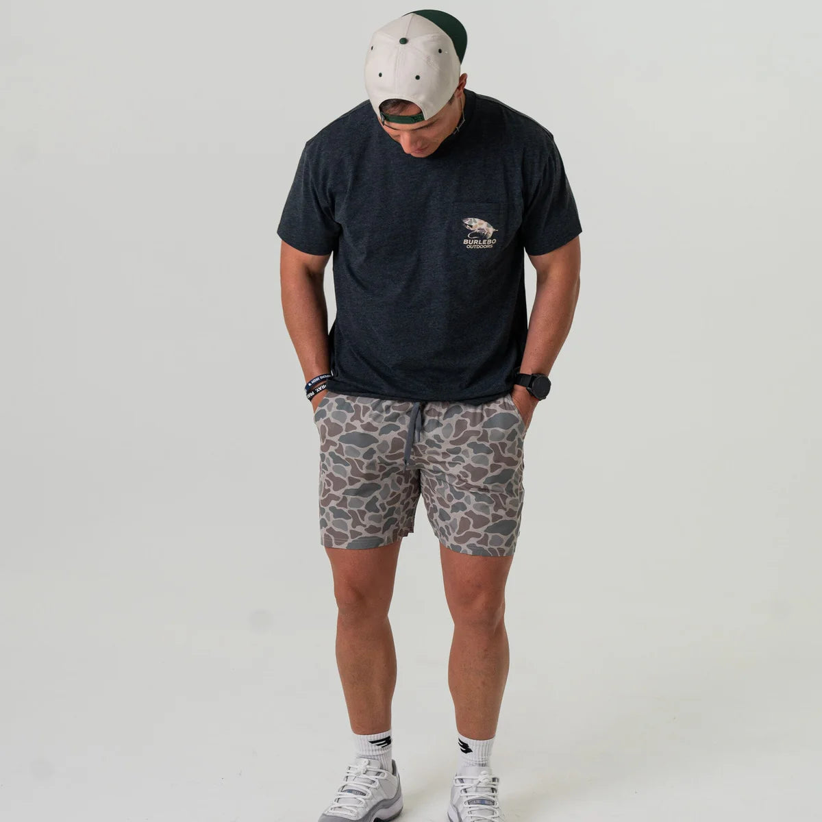 Classic Deer Camo - Athletic Shorts - Grey Liner