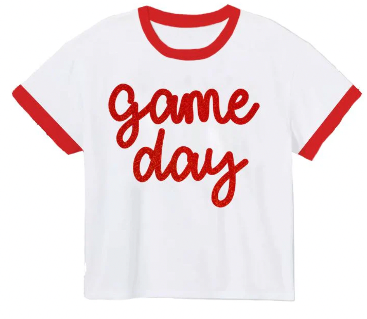 Tinsel Game Day Boxy Tee - Red