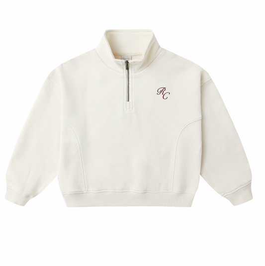 Half Zip Sweatshirt || Natural