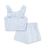 Blue & White Short Set