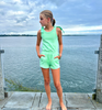 Green Bow Tie Romper