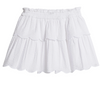 Tiered Skort - White Seersucker