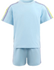 Blue Rainbow Stripe Short Set