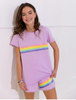 Lavender Rainbow Sequin Short Set