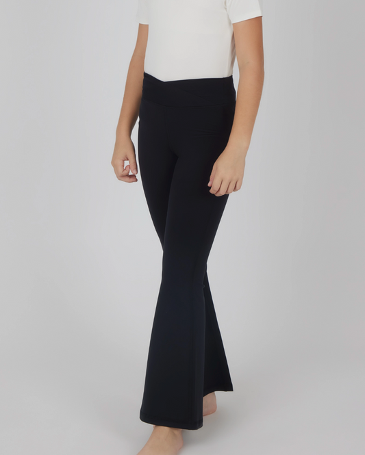 Black Crossover Flare Pants