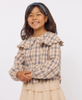 Tween Hot Cocoa Plaid Top