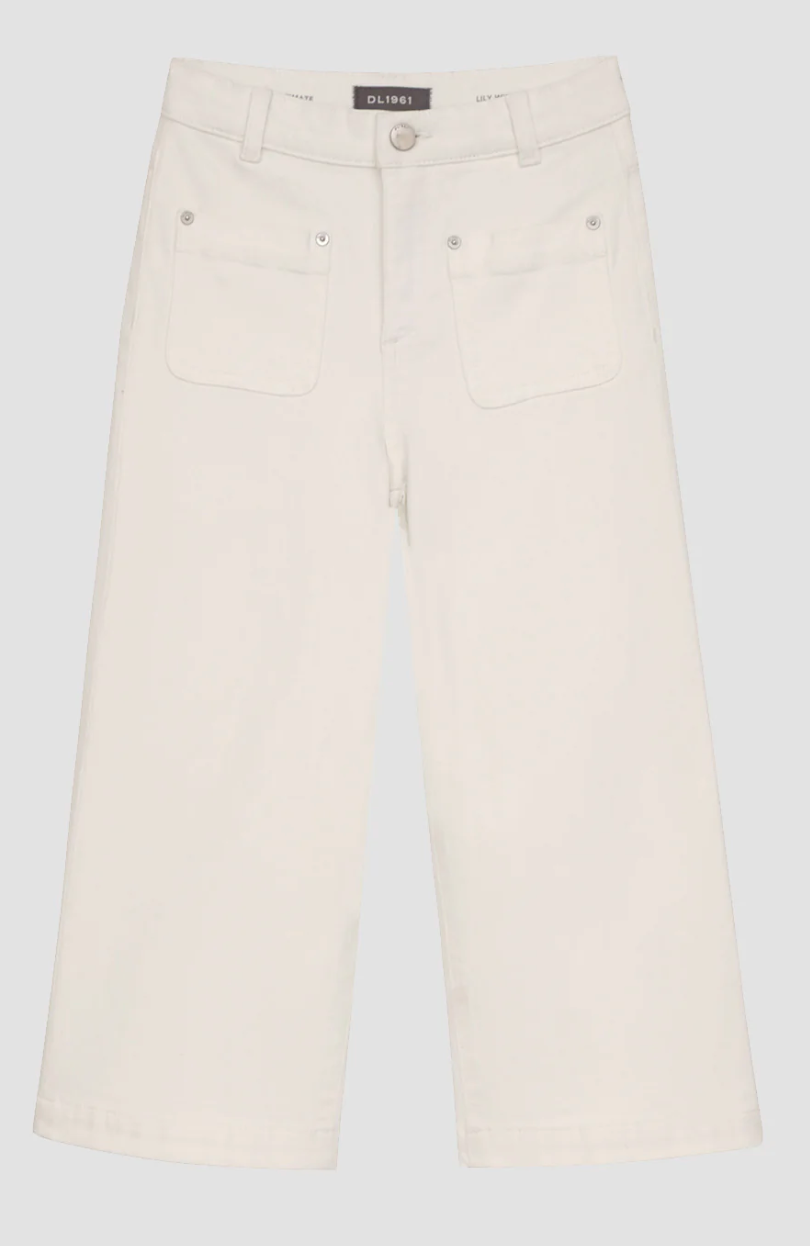 Lily Wide Leg Jeans- White Tide