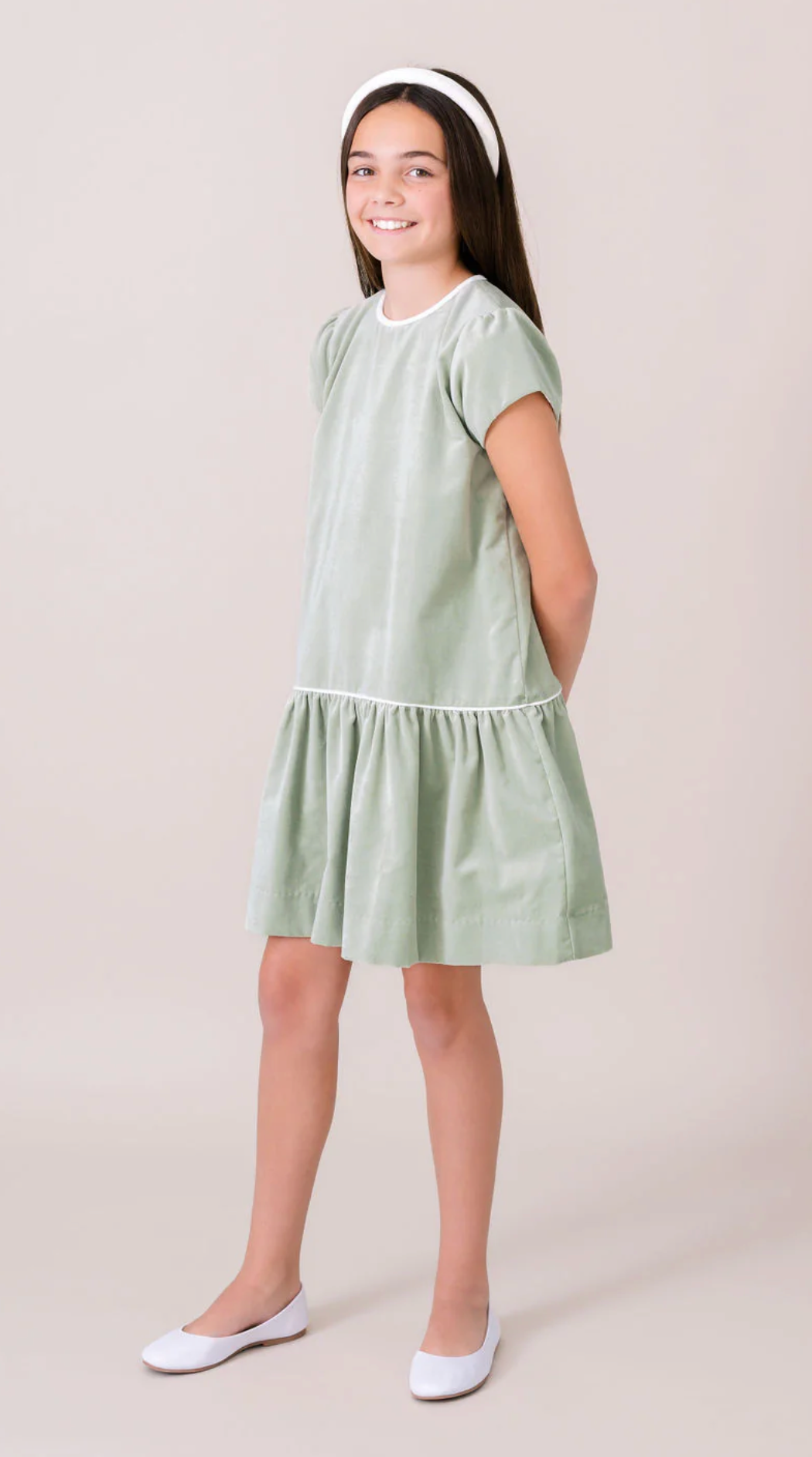 Leyland Green Velvet Dress