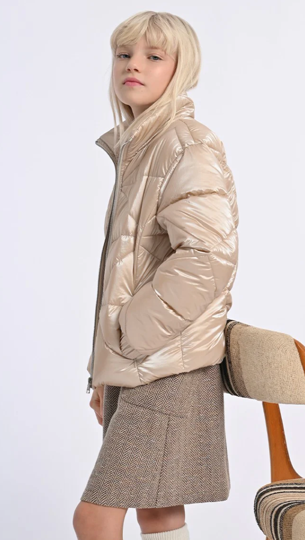 Girls Woven Puffer Jacket