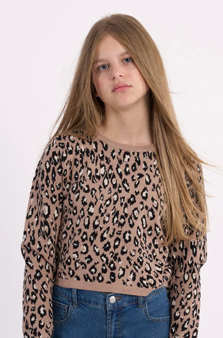 Girls Knitted Sweater Cheeta