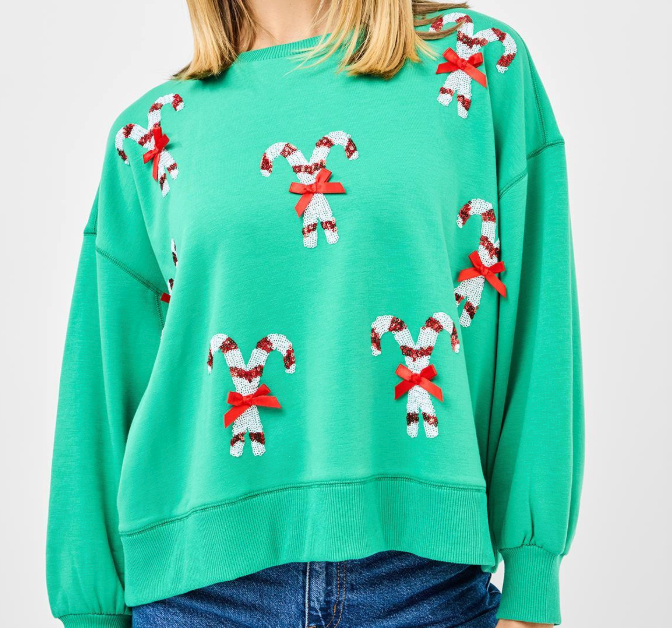 Youth Candy Cane Sweatshirt