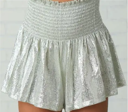 Silver Pebble Swing Shorts
