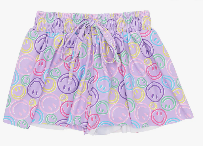 Lavender Smiley Butterfly Short