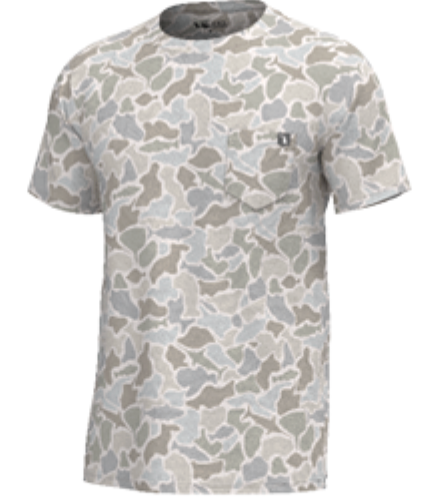 S/S Heather Blend Crew  - Saltwater Camo
