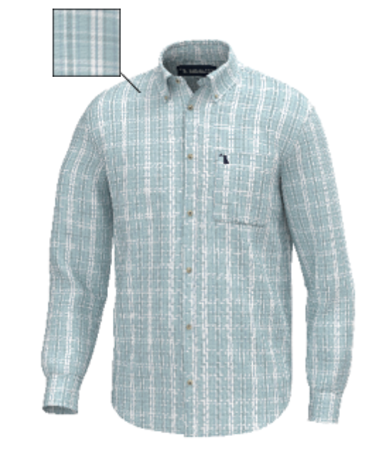 Youth Sherry Dress Shirt - Mist/Teal/Light Blue