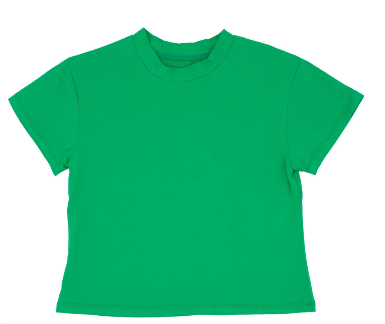 Boxy T in Solid Kelly Green