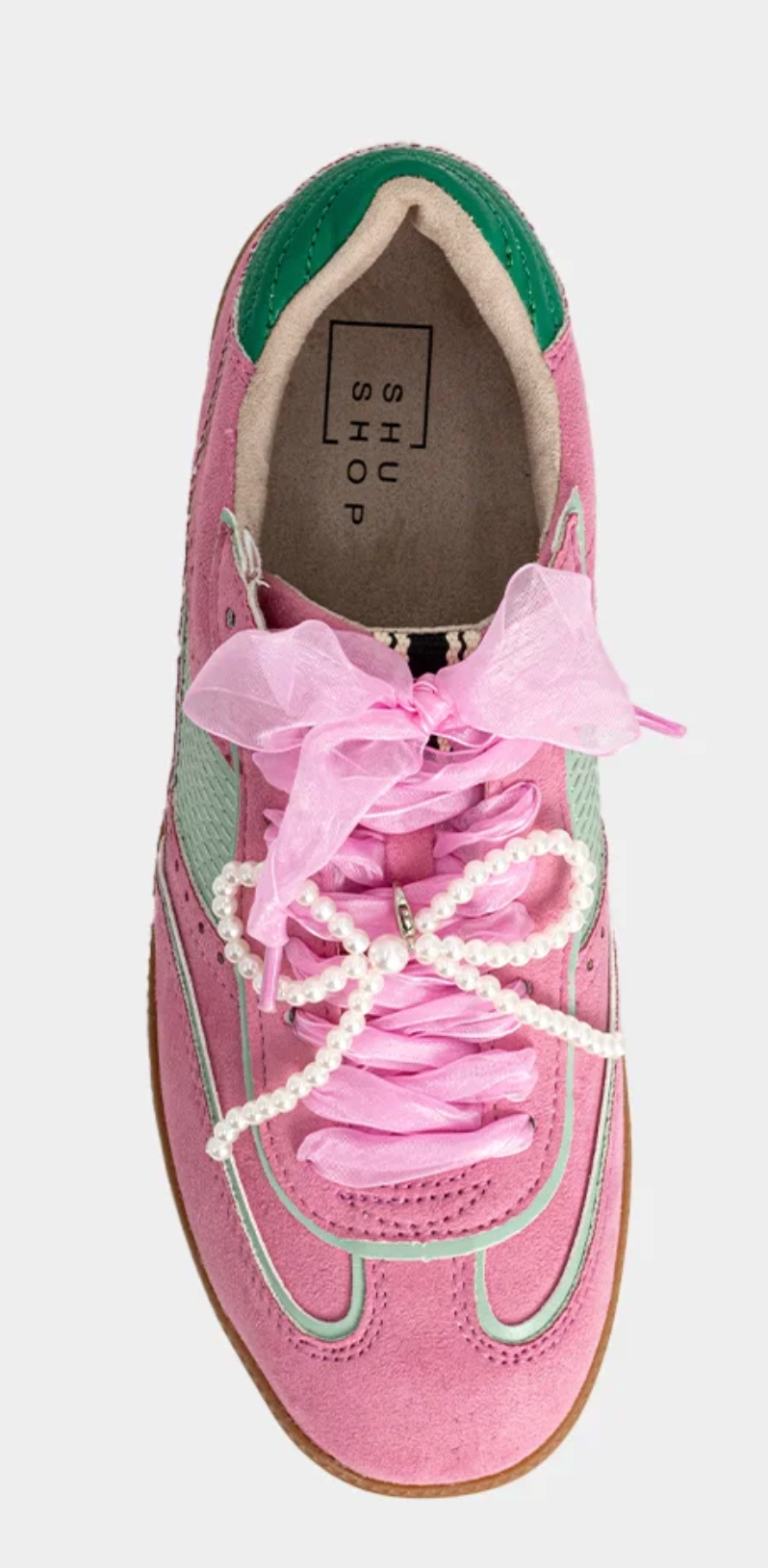Sophie Mini Sneaker - Green and Pink