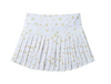 Tween Girls White Floral Printed Pleated Skort