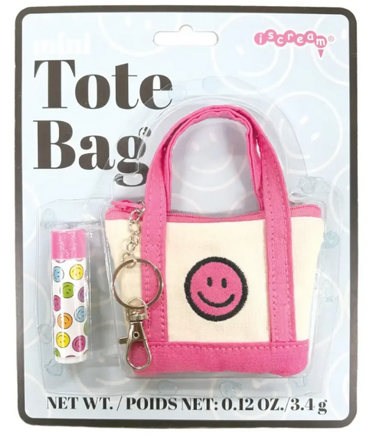Mini Tote Bag Lip Balm Key Chain