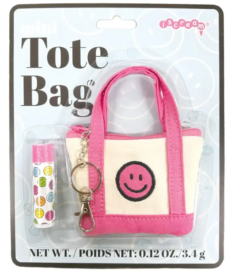 Mini Tote Bag Lip Balm Key Chain
