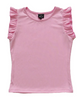 Ruffle Cap Sleeve Ribbed Tank