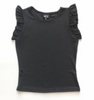 Ruffle Cap Sleeve Ribbed Tank