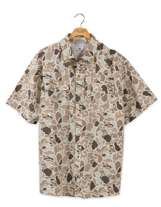 Camo Dry Button Up Shirt - Mens