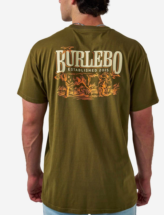 SHORT SLEEVE TEE - HUNTING DOGS - HUNTER GREEN