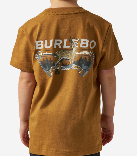 YOUTH SHORT SLEEVE TEE - BOW HUNTER - LIGHT BROWN