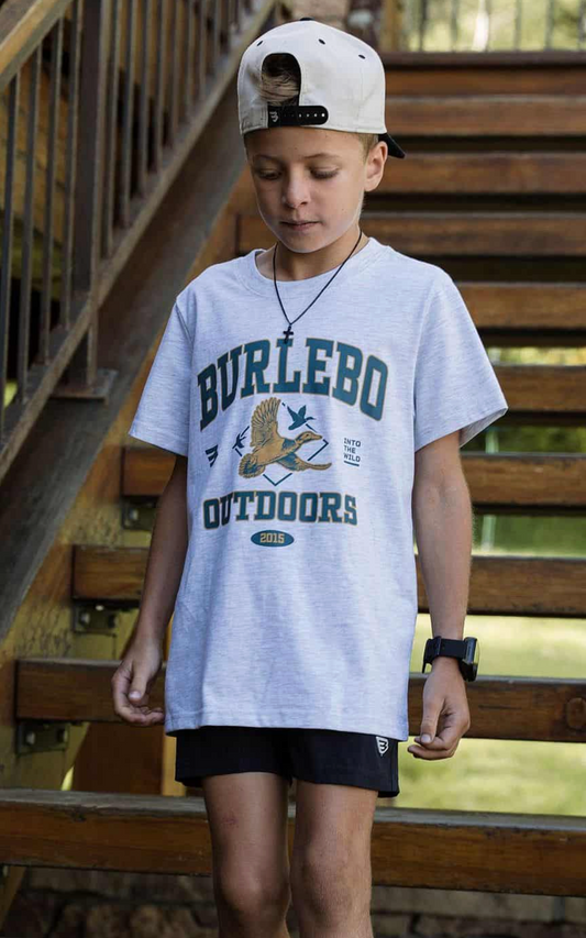 YOUTH SHORT SLEEVE TEE - FLY WILD - ASH GREY