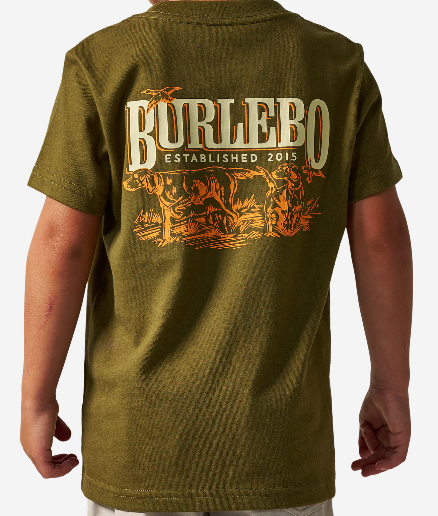 YOUTH SHORT SLEEVE TEE - HUNTING DOGS - HUNTER GREEN