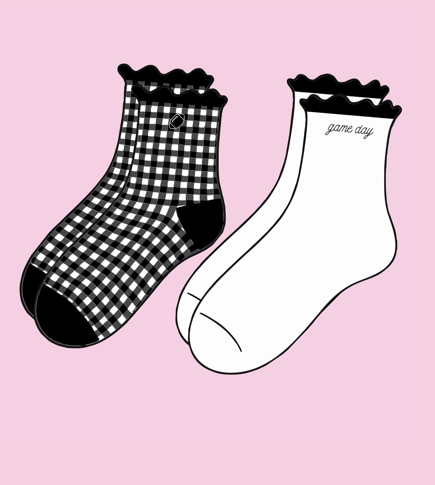 Gameday Gingham Socks