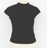 Ruched top, stand-up collar