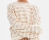 Striped Wide Leg Open Back Set - Beige / Taupe