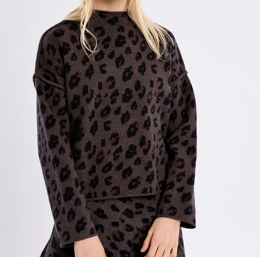 Girls Knitted Cheeta Sweater