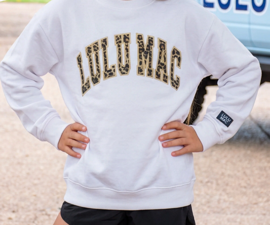 Leopard White Lulu Mac Sweatshirt